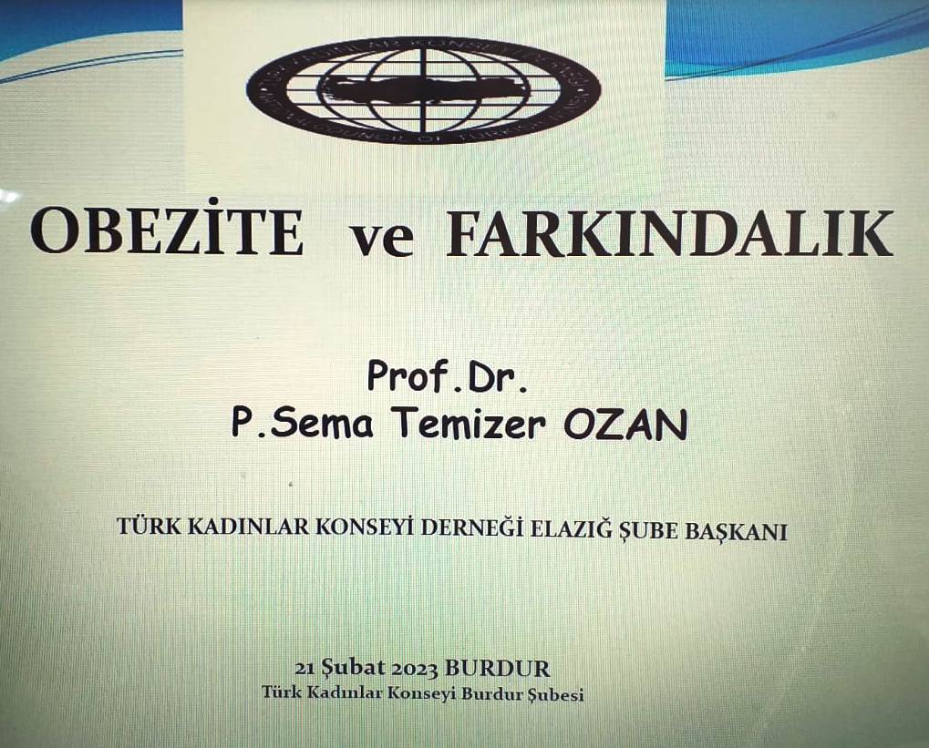 TKKD Elazığ Şubesince  “OBEZİTE ve FARKINDALIK”